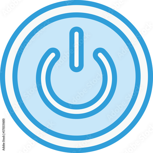 Power Button Vector Icon Design Illustration