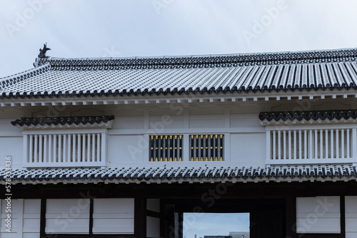 日本　兵庫県姫路市にある姫路城の菱の門