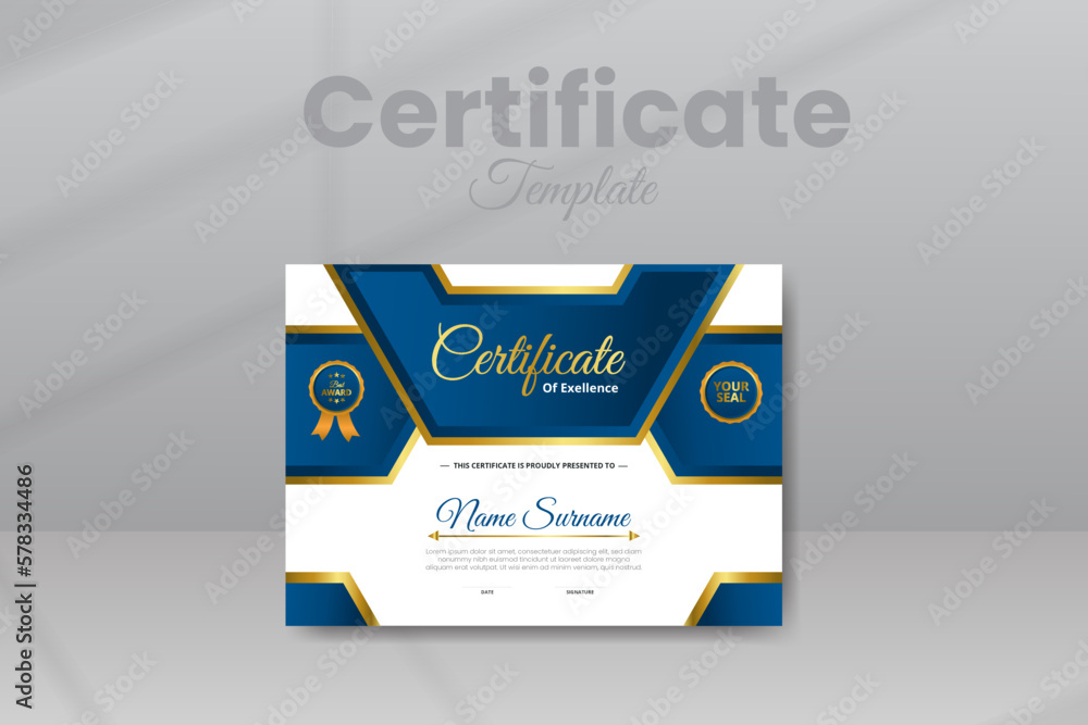 Fototapeta premium Modern Design Certificate Template