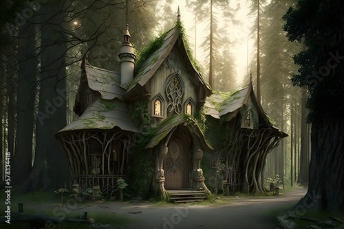 elvish house created using Generative AI Technology