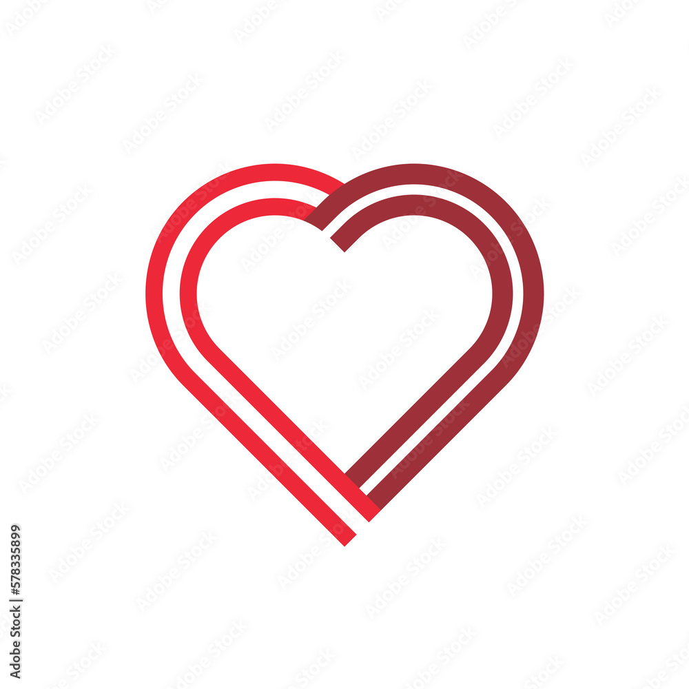 unity concept. heart ribbon icon of austria and latvia flags. PNG
