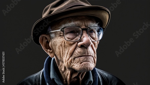 Portrait of an old man. Generative AI © ArtSpree