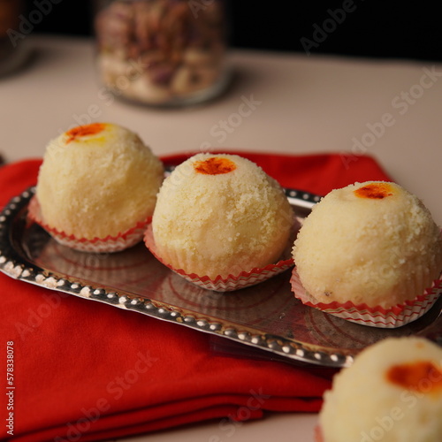 Traditional Indian Bengali Sweets Chum Chum 