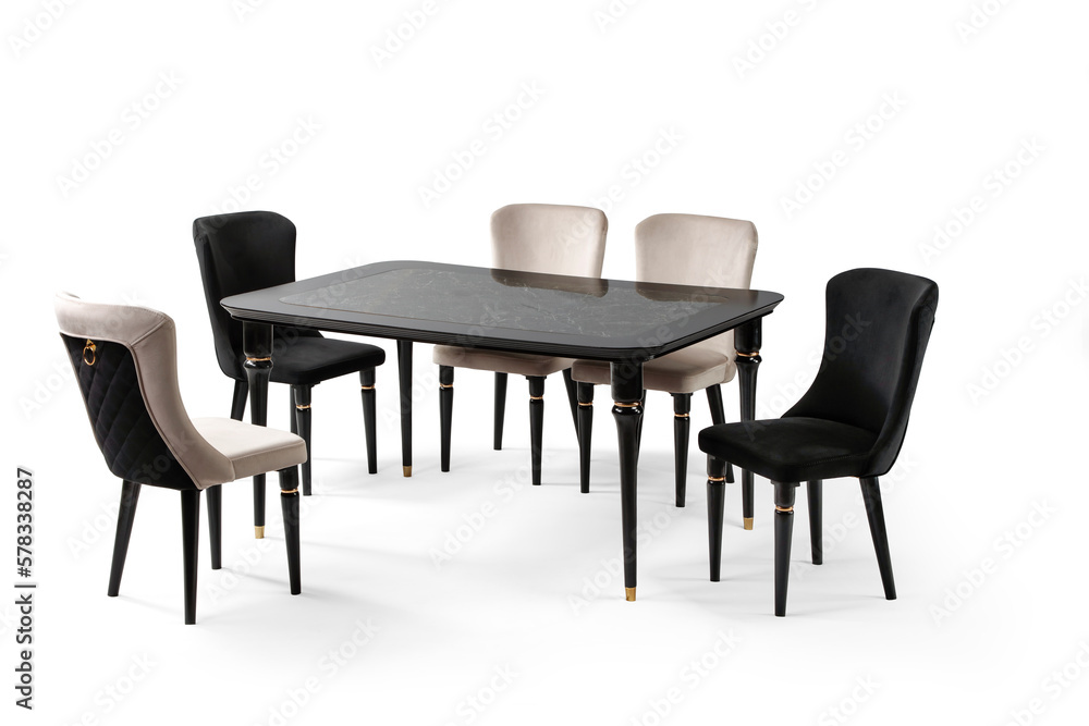 table and chair isolated on a white background . dinning table table and chair isolated on a white background . dinning table