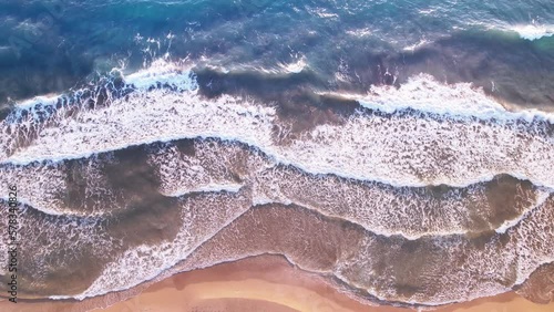 Cinematic View of a Beach. Captivating Aerial Footage of Waves, Video Art Perfect for Chillwave Vibe on Unsplash photo