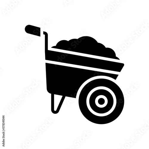 wheelbarrow icon for your website design, logo, app, UI. 