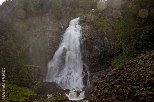 Amazing waterfalls near Odda village in Norway, Latefossen, Espelandsfossen, Vidfossen photo