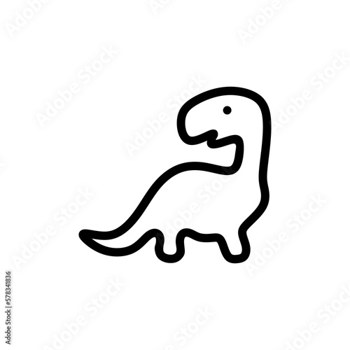  logo design vector dinosaur minimalist illustration