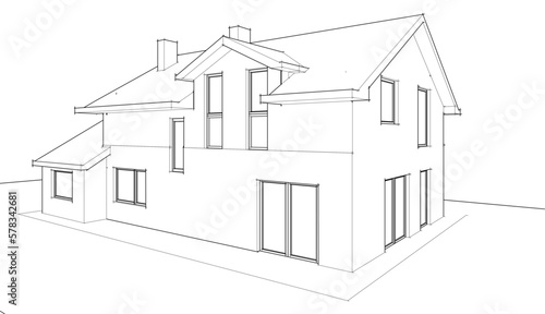 sketch of a house