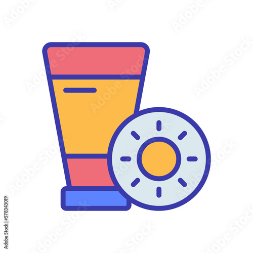 sun cream icon for your website design, logo, app, UI. 