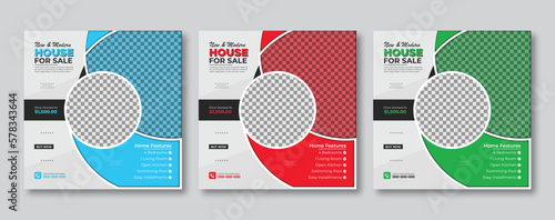 Real estate social media post design template