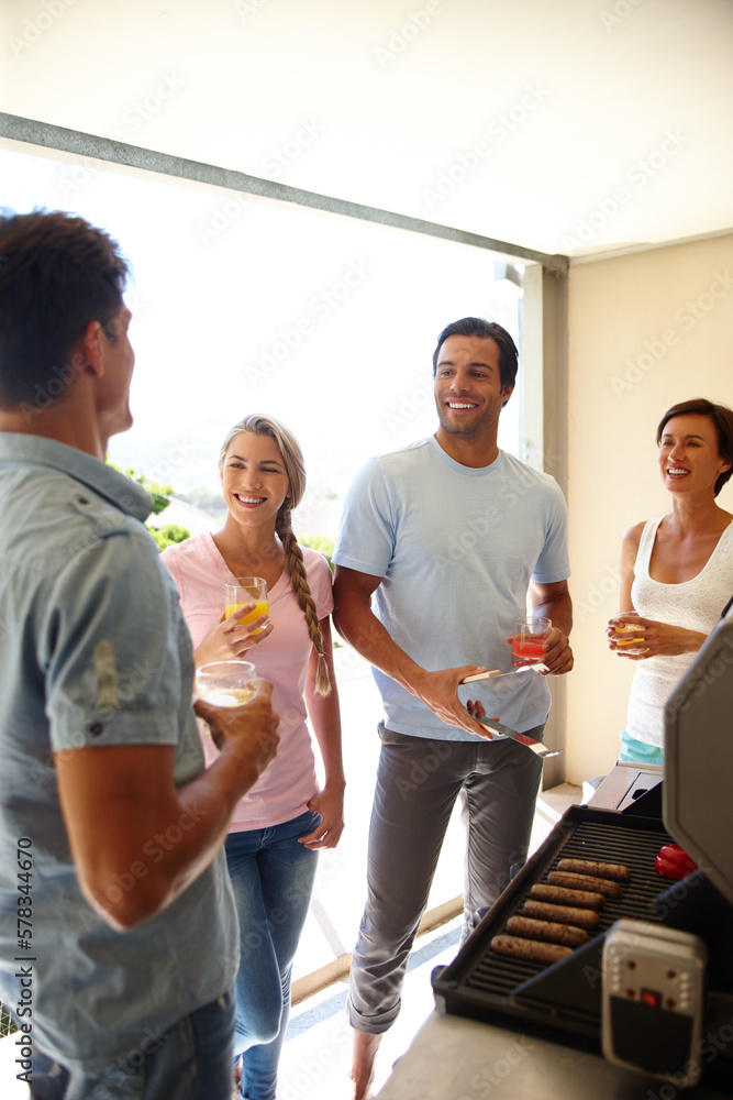 Good times with great people. a group of friends enjoying a barbeque over the weekend. Good times with great people. a group of friends enjoying a barbeque over the weekend.