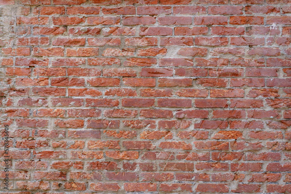 Naklejka premium red brick wall texture grunge background. modern style background, industrial architecture detail display and montage of product. Interior design concept, background texture with copy spaces.