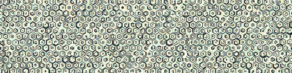 Hexagonal Maze pattern abstract illustration Hexagonal Maze pattern abstract illustration