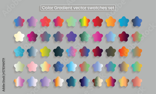 Vector vibrant colorful gradient big set