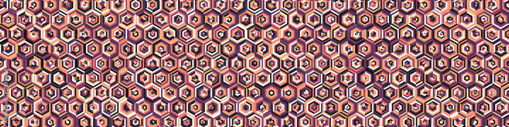  Hexagonal Maze pattern abstract illustration