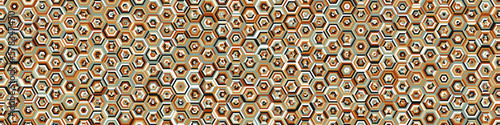  Hexagonal Maze pattern abstract illustration