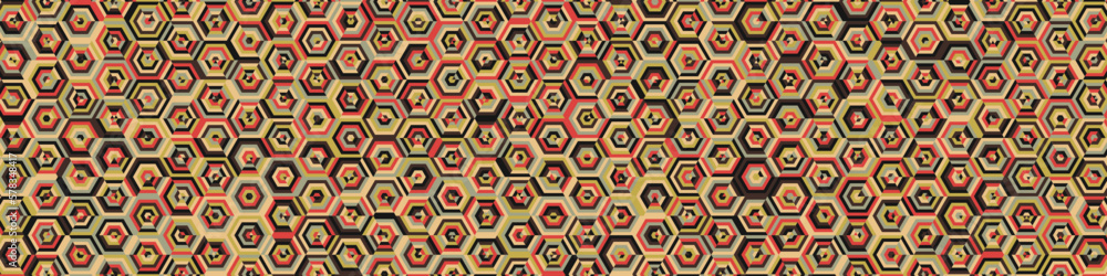 Hexagonal Maze pattern abstract illustration Hexagonal Maze pattern abstract illustration