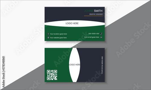 Professional Modern and simple business card design. double sided business card .