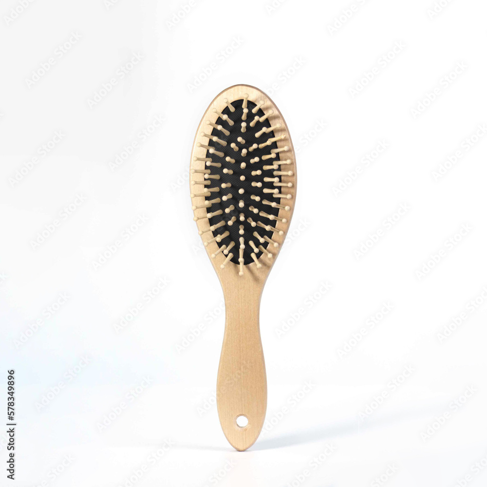 Frontal image of a hair brush Frontal image of a hair brush