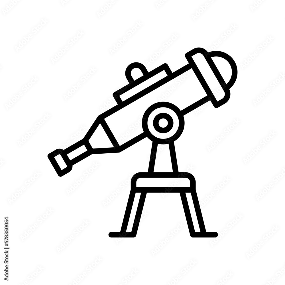 telescope icon for your website design, logo, app, UI. telescope icon for your website design, logo, app, UI.
