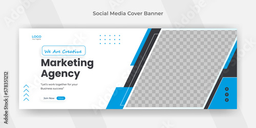 Creative digital marketing facebook cover and web banner template © vectcore