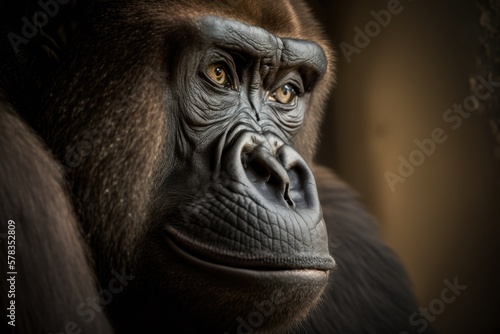 Illustration of a wild animal - Gorilla -  Created with Generative ai © Rieth