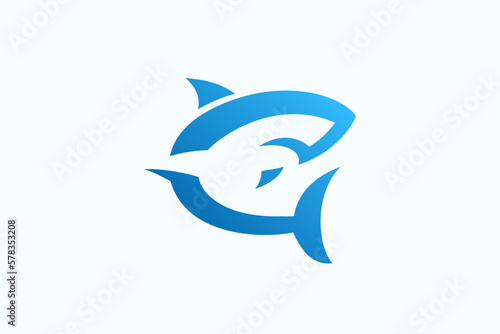 Minimalist Shark Logo