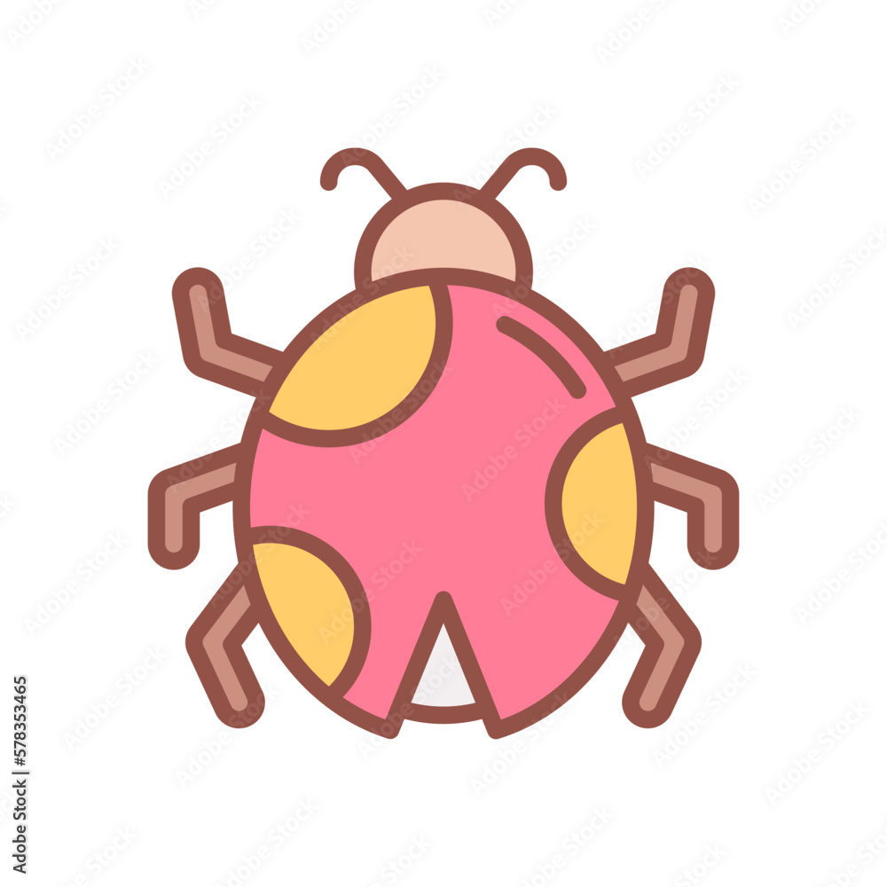 Fototapeta premium ladybug icon for your website design, logo, app, UI. 
