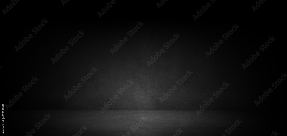 Empty dark abstract concrete room background with copy space for mock up, product display or banner design. Empty dark abstract concrete room background with copy space for mock up, product display or banner design.