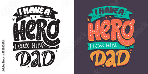 Poster with lettering quote about life. Lettering slogan. Motivational phrase for print design. Vector