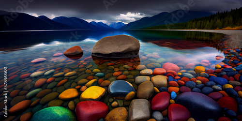 Lake McDonald colorful stones