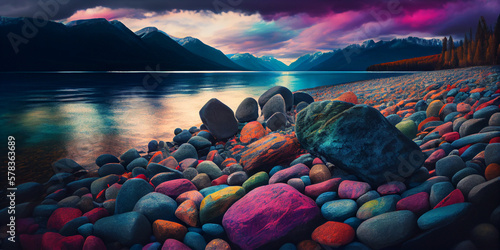 Lake McDonald colorful stones