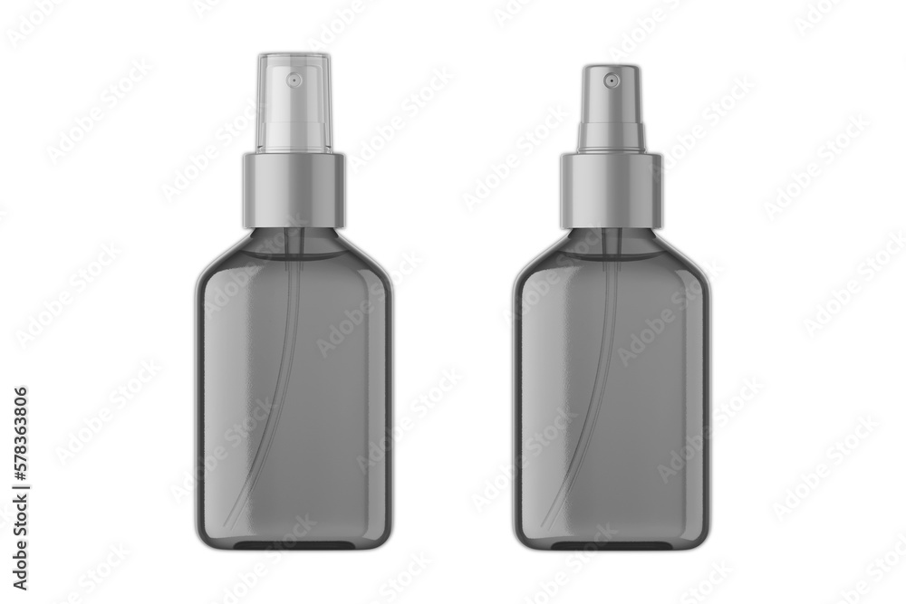 Instant antiseptic hand sanitizer spray bottle, antibacterial alcohol liquid. One clear plastic bottle with spray pump isolated on white background, 3d rendering. Small mini travel pocket. Instant antiseptic hand sanitizer spray bottle, antibacterial alcohol liquid. One clear plastic bottle with spray pump isolated on white background, 3d rendering. Small mini travel pocket.