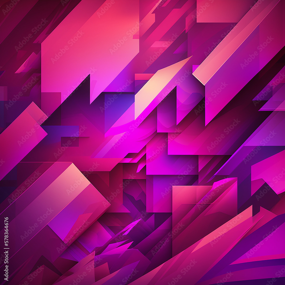 Abstract pink and purple geometric pattern illustration. Created with generative AI. Abstract pink and purple geometric pattern illustration. Created with generative AI.