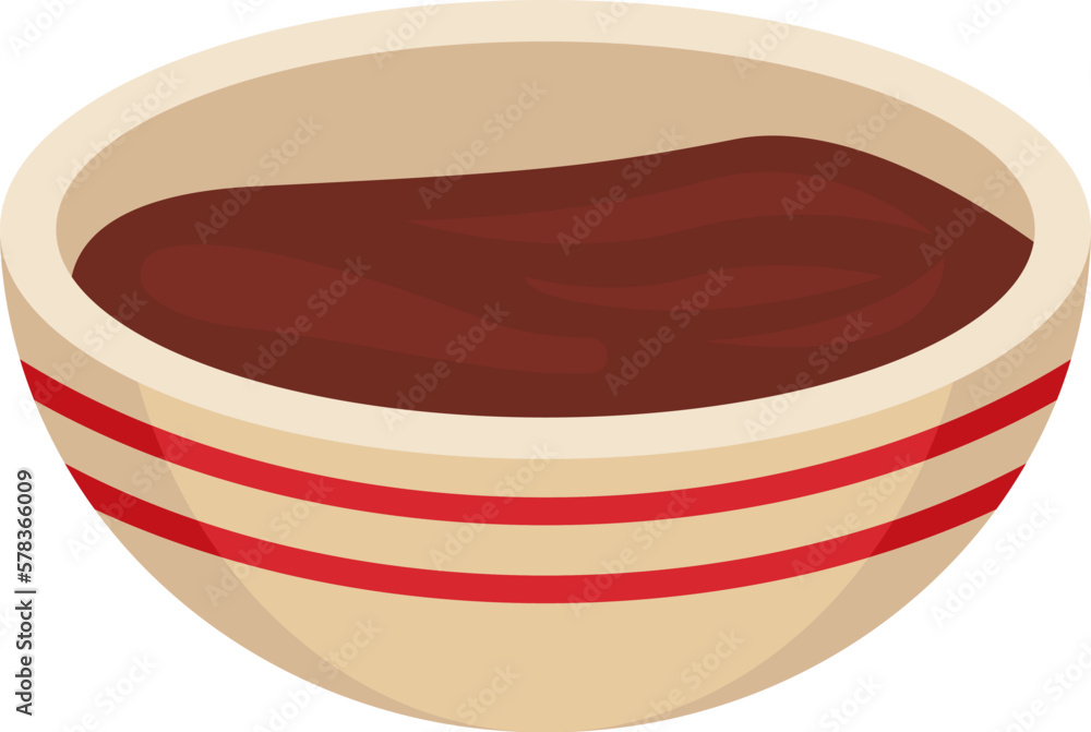 Mexican cuisine flat illustration Sauce in bowl Mexican cuisine flat illustration Sauce in bowl