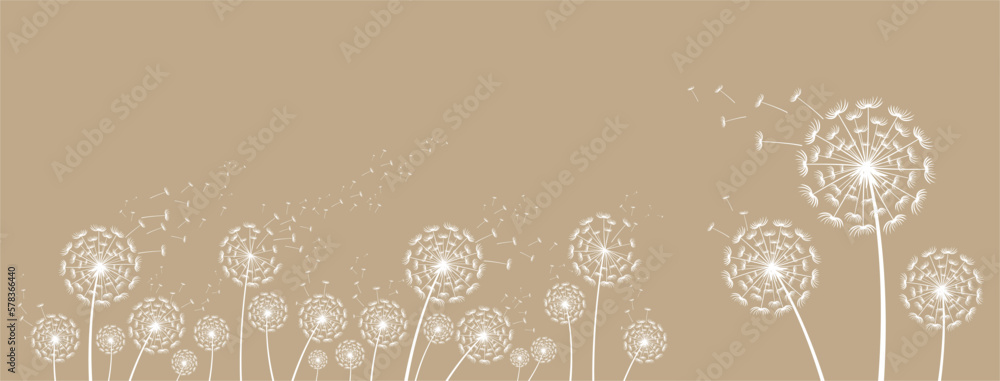 custom made wallpaper toronto digital
A dandelion with seeds blown away by the wind.
 Illustration for holiday cards. Free space for copying. 
Vector drawing.