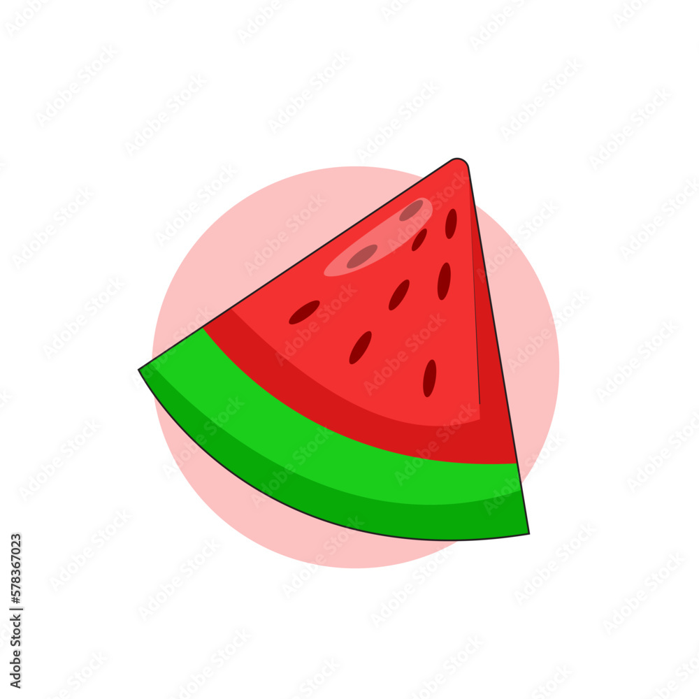 Illustration vector graphic of fresh watermelon cartoon, tropical fruit Illustration vector graphic of fresh watermelon cartoon, tropical fruit