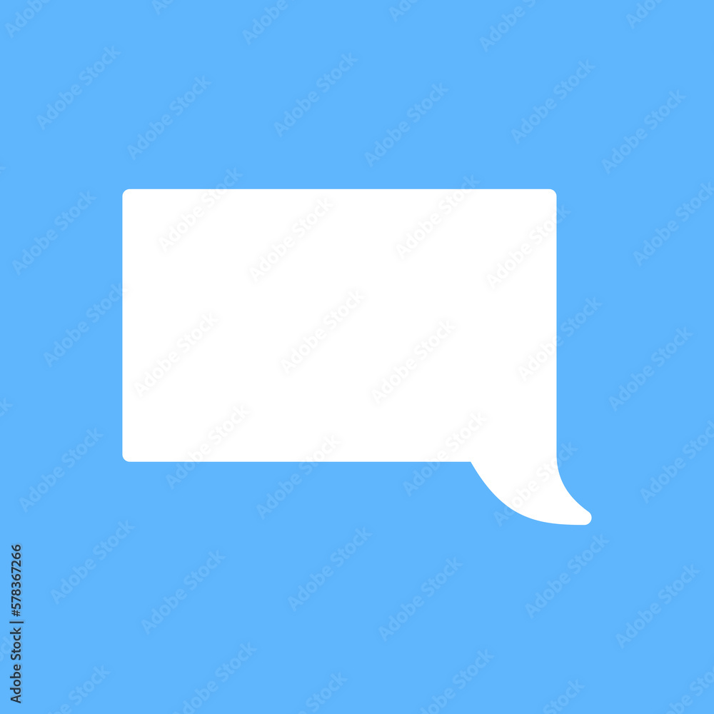 White speech bubbles vector element on blue background, Text balloon, Vector icon. White speech bubbles vector element on blue background, Text balloon, Vector icon.