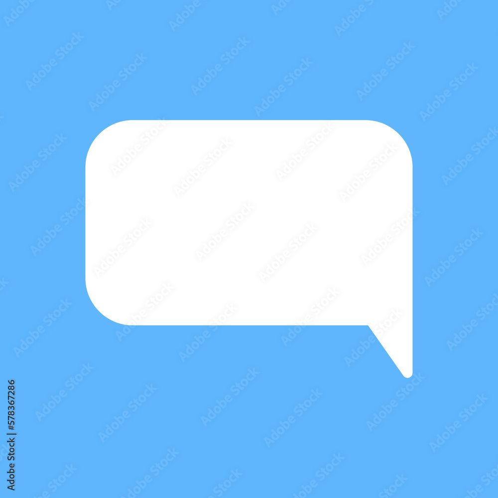 White speech bubbles vector element on blue background, Text balloon, Vector icon. White speech bubbles vector element on blue background, Text balloon, Vector icon.