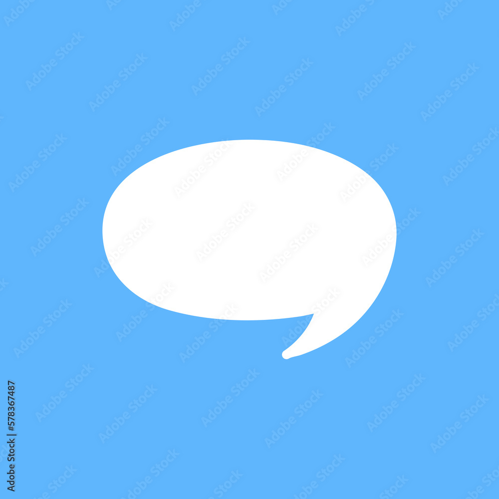 White speech bubbles vector element on blue background, Text balloon, Vector icon. White speech bubbles vector element on blue background, Text balloon, Vector icon.