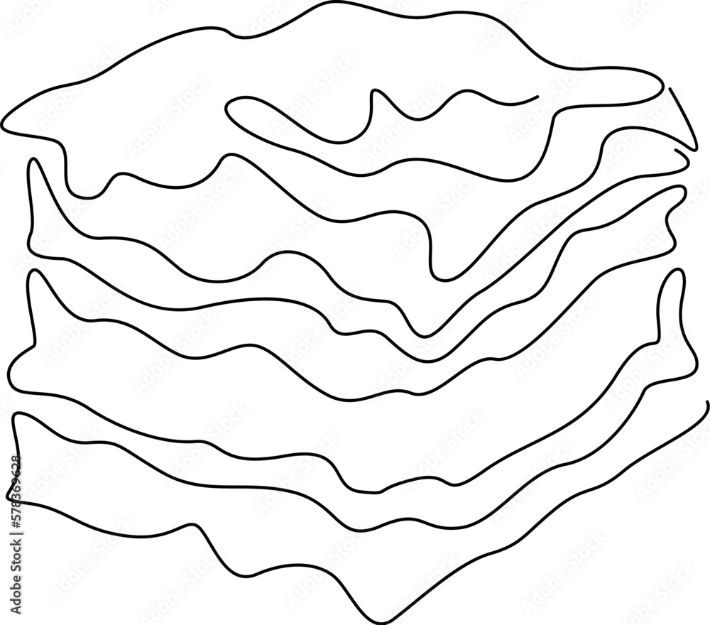 Puff pastry cake Line art dessert Puff pastry cake Line art dessert