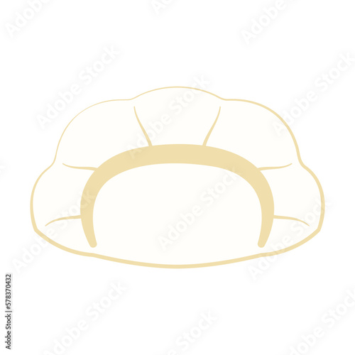 Gyoza or jiaozi dumpling icon. Jiaozi Chinese dumplings isolated. Traditional food in China.