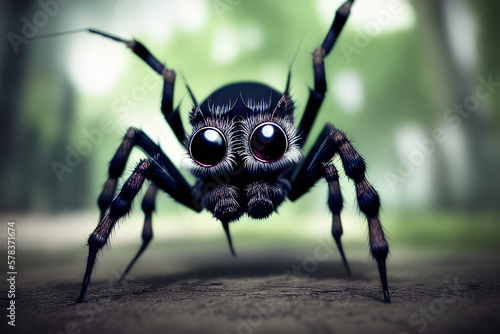 AI Digital Illustration Cute Isolated Spider © Oblivion VC