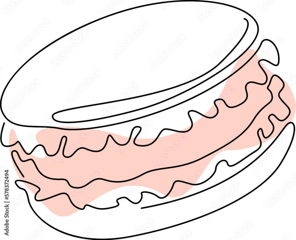 Macaroon sweets dessert in color spot Macaroon sweets dessert in color spot