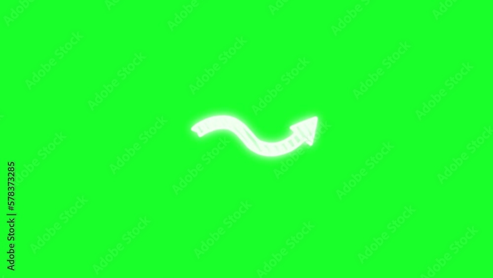 Animated Hand Drawn Doodle Arrow on the green screen background. Animated Hand Drawn Doodle Arrow on the green screen background.