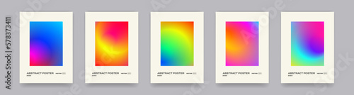 Gradient background, color gradation abstract holographic, vector poster. Neon color soft blend mesh, iridescent light and color transition translucent and fluorescent chromatic background
