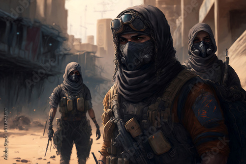 A group of special forces soldiers, generative ai