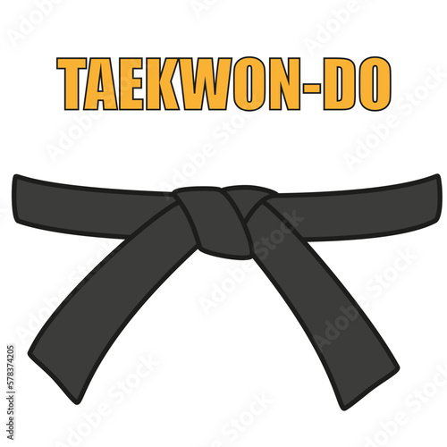Black belt taekwon-do sport photo