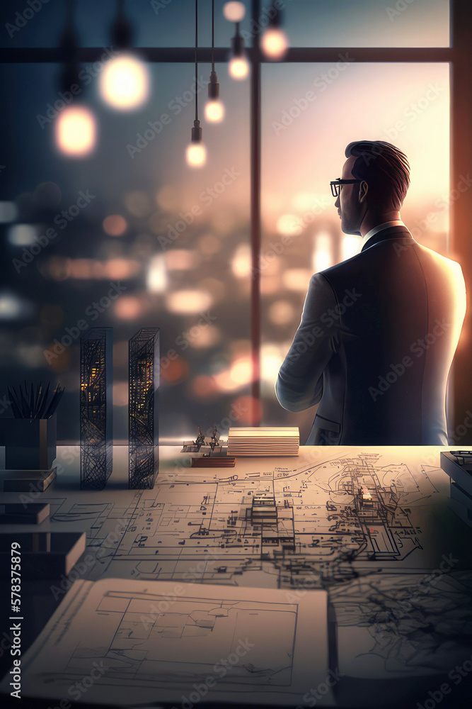 silhouette of a person looking window, ai silhouette of a person looking window, ai